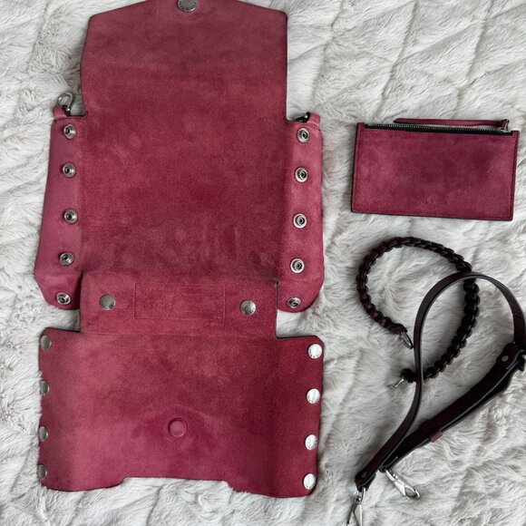 Rag & Bone Atlas Suede Leather Bag _ BERRY - Picture 16 of 17